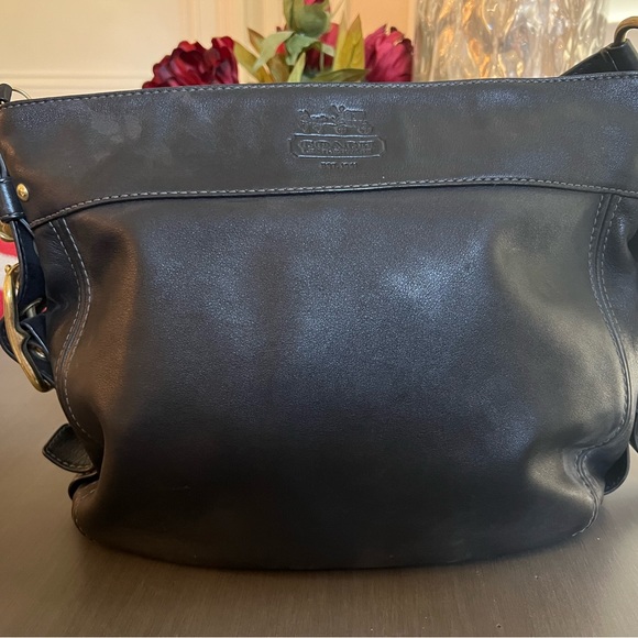 EUC Coach Carly Black Leather Satchel Hobo Bag Handbag - Picture 1 of 5